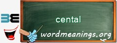 WordMeaning blackboard for cental